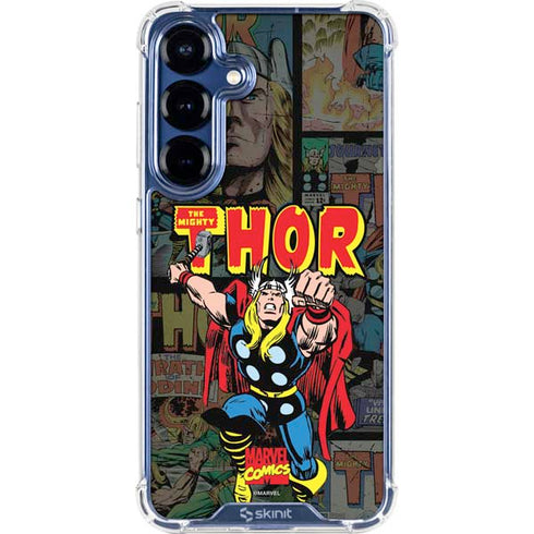 Marvel Classic Comics The Mighty Thor Vintage Galaxy S25 Clear Case